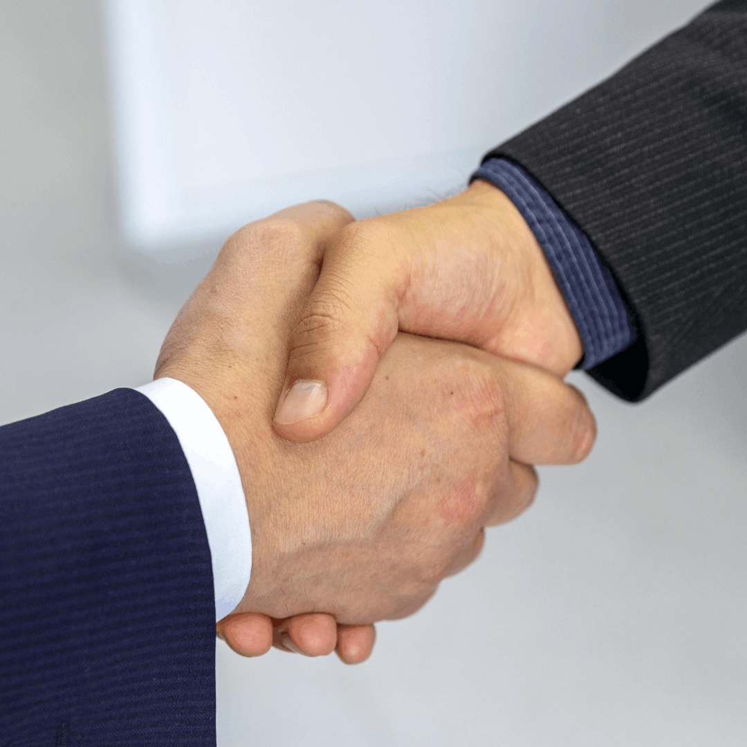 Two businessmen shaking hands 